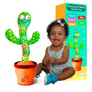 Dancing Talk Cactus Plush Toy Kids Mimicking Singing Music Light Gift Christmas